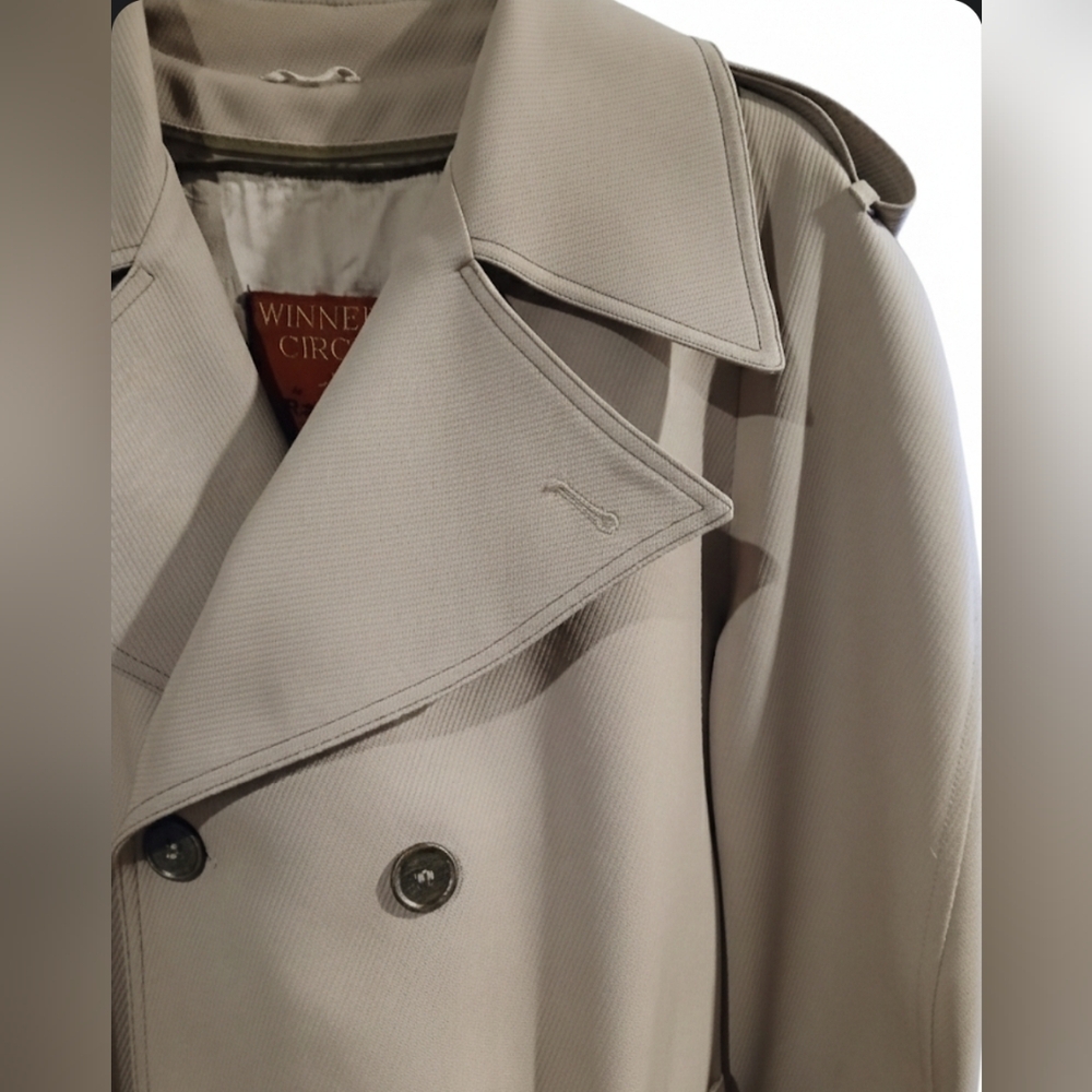 Winner's Circle by Rainfair Vintage Trench Coat - Picture 3 of 7